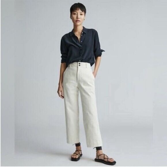 NWT Everlane The Straight-Leg Pant in Bone Size 16 - Picture 12 of 13